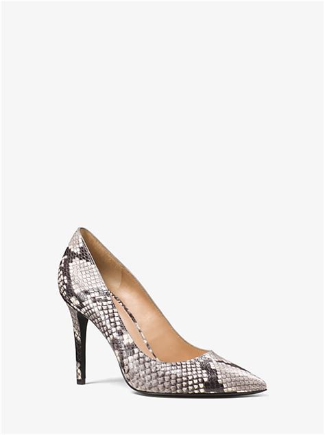 michael kors claire embossed leather pump|MICHAEL MICHAEL KORS Claire embossed leather pumps.